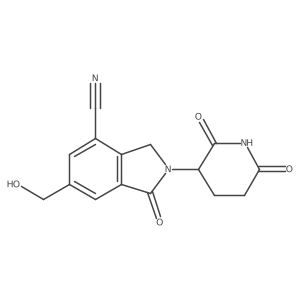 2-(2,6-Dioxo-3-piperidyl)-6-(hydroxymethyl)-1-oxo-isoindoline-4-carbonitrile Structure