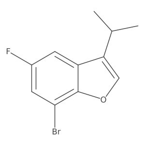 7-Bromo-5-fluoro-3-isopropylbenzofuran结构式