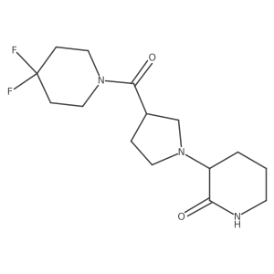 3-[3-(4,4-Difluoropiperidine-1-carbonyl)pyrrolidin-1-yl]piperidin-2-one Structure