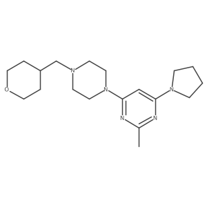 2-Methyl-4-{4-[(oxan-4-yl)methyl]piperazin-1-yl}-6-(pyrrolidin-1-yl)pyrimidine Structure