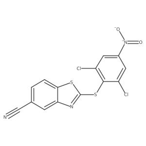 2-(2,6-Dichloro-4-nitro-phenylsulfanyl)-benzothiazole-5-carbonitrile结构式