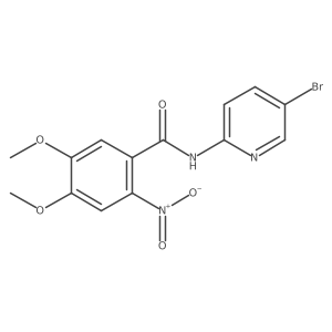 N-(5-bromopyridin-2-yl)-4,5-dimethoxy-2-nitrobenzamide结构式