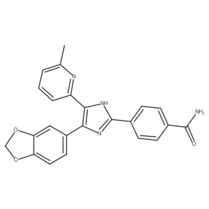 Benzamide,4-[4-(1,3-benzodioxol-5-yl)-5-(6-methyl-2-pyridinyl)-1h-imidazol-2-yl]-结构式