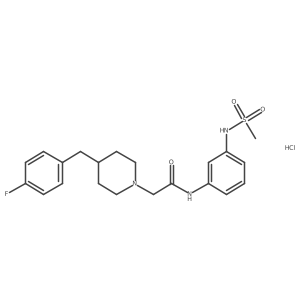 1-Piperidineacetamide,4-[(4-fluorophenyl)methyl]-n-[3-[(methylsulfonyl)amino]phenyl]-,hydrochloride Structure