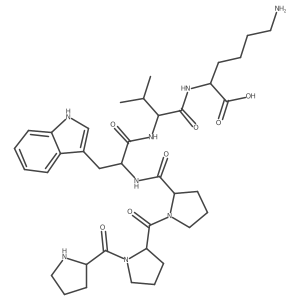 L-Prolyl-L-prolyl-L-prolyl-L-tryptophyl-L-valyl-L-lysine Structure