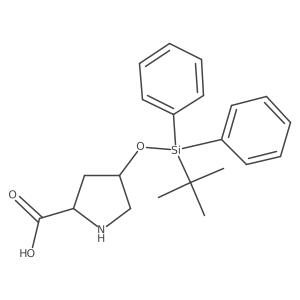 (4S)-4-{[tert-Butyl(diphenyl)silyl]oxy}-D-proline Structure