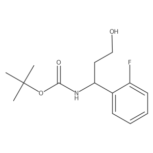 tert-butyl N-[1-(2-fluorophenyl)-3-hydroxypropyl]carbamate结构式