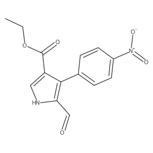 5-Formyl-4-(4-nitrophenyl)-1H-pyrrole-3-carboxylic acid ethyl ester Structure