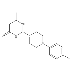 2-[4-(4-Fluorophenyl)piperazin-1-yl]-6-methyl-1,3-diazinan-4-one结构式