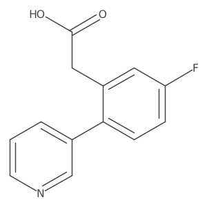 2-(5-Fluoro-2-(pyridin-3-yl)phenyl)acetic acid结构式