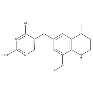 5-[(1,2,3,4-Tetrahydro-8-methoxy-4-methyl-6-quinolinyl)methyl]-2,4-pyrimidinediamine结构式