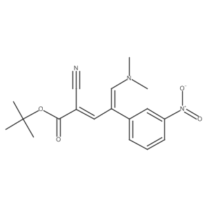 2-Cyano-5-(dimethylamino)-4-(3-nitrophenyl)-2,4-pentadienoic acid 1,1-dimethylethyl ester结构式