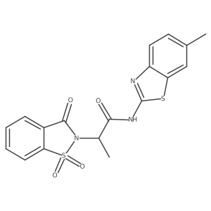 2-(1,1-dioxido-3-oxobenzo[d]isothiazol-2(3H)-yl)-N-(6-methylbenzo[d]thiazol-2-yl)propanamide Structure