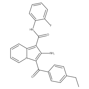 2-amino-3-(4-ethylbenzoyl)-N-(2-fluorophenyl)indolizine-1-carboxamide结构式