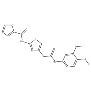 N-(4-{[(3,4-dimethoxyphenyl)carbamoyl]methyl}-1,3-thiazol-2-yl)furan-2-carboxamide Structure