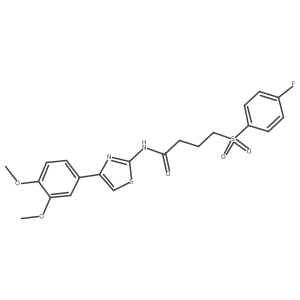N-(4-(3,4-dimethoxyphenyl)thiazol-2-yl)-4-((4-fluorophenyl)sulfonyl)butanamide Structure