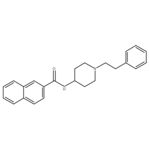 O=C(NC1CCN(CCc2ccccc2)CC1)c1ccc2ccccc2c1结构式