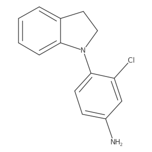 3-Chloro-4-(indolin-1-yl)aniline结构式