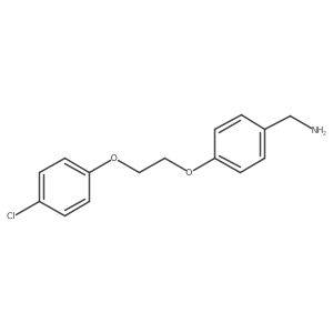 {4-[2-(4-Chlorophenoxy)ethoxy]phenyl}methanamine Structure