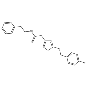 2-(2-((4-fluorobenzyl)thio)thiazol-4-yl)-N-phenethylacetamide结构式