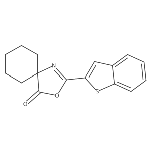 2-(2-Benzothienyl)-3-oxa-1-azaspiro[4.5]dec-1-en-4-one结构式