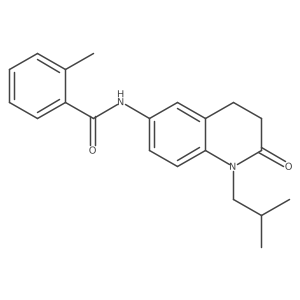 N-(1-isobutyl-2-oxo-1,2,3,4-tetrahydroquinolin-6-yl)-2-methylbenzamide结构式
