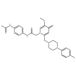 N-(4-acetamidophenyl)-2-(2-((4-(4-fluorophenyl)piperazin-1-yl)methyl)-5-methoxy-4-oxopyridin-1(4H)-yl)acetamide结构式