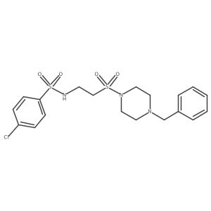 N-(2-((4-benzylpiperazin-1-yl)sulfonyl)ethyl)-4-chlorobenzenesulfonamide Structure