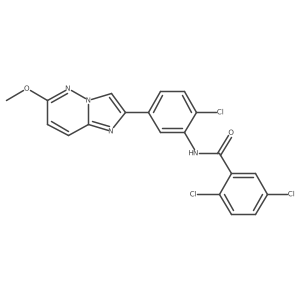 2,5-dichloro-N-(2-chloro-5-(6-methoxyimidazo[1,2-b]pyridazin-2-yl)phenyl)benzamide结构式
