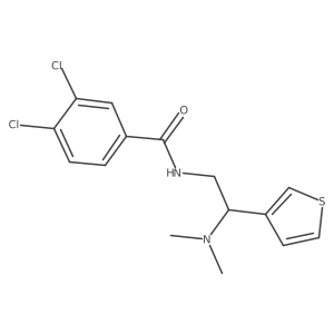 3,4-dichloro-N-(2-(dimethylamino)-2-(thiophen-3-yl)ethyl)benzamide结构式