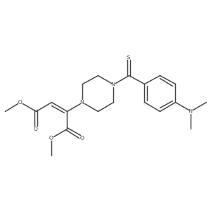 Dimethyl 2-(4-(4-(dimethylamino)phenylcarbonothioyl)piperazin-1-yl)maleate结构式