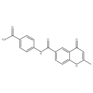 4-[(4-Hydroxy-2-methyl-6-quinolyl)carbonylamino]benzamide Structure