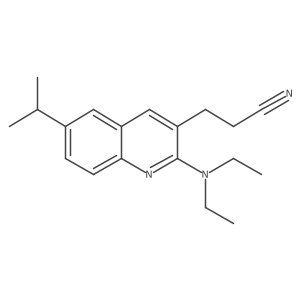2-(Diethylamino)-6-(1-methylethyl)-3-quinolinepropanenitrile Structure