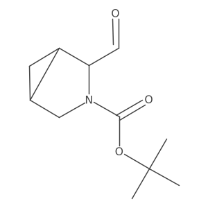 2-Formyl-3-aza-bicyclo[3.1.0]hexane-3-carboxylic acid tert-butyl ester结构式