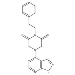 1-(2-phenylethyl)-4-(1H-pyrazolo[3,4-d]pyrimidin-4-yl)piperazine-2,6-dione Structure
