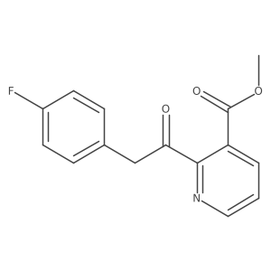 Methyl 2-(2-(4-fluorophenyl)acetyl)nicotinate结构式