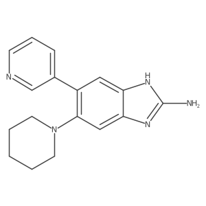 5-piperidin-1-yl-6-pyridin-3-yl-1H-benzimidazol-2-amine结构式