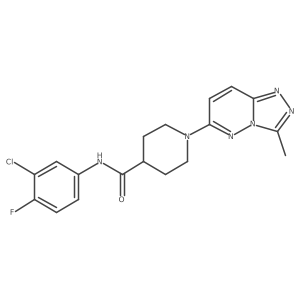 N-(3-chloro-4-fluoro-phenyl)-1-(3-methyl-[1,2,4]triazolo[4,3-b]pyridazin-6-yl)piperidine-4-carboxamide结构式