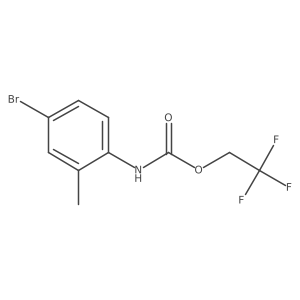 2,2,2-trifluoroethyl N-(4-bromo-2-methylphenyl)carbamate结构式