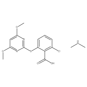 2-chloro-6-(4,6-dimethoxypyrimidin-2-yl)sulfanylbenzoic acid;N-methylmethanamine Structure