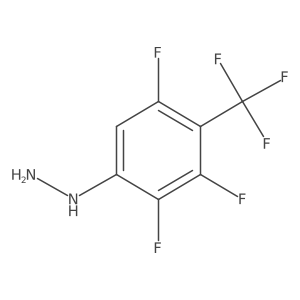 2,3,5-Trifluoro-4-(trifluoromethyl)phenylhydrazine结构式