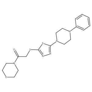 1-Morpholino-2-((5-(4-phenylpiperazin-1-yl)-1,3,4-thiadiazol-2-yl)thio)ethanone Structure