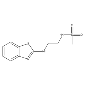 n-(2-(Benzo[d]thiazol-2-ylamino)ethyl)methanesulfonamide结构式