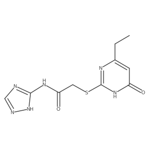 2-[(4-ethyl-6-oxo-1,6-dihydropyrimidin-2-yl)sulfanyl]-N-(4H-1,2,4-triazol-3-yl)acetamide Structure