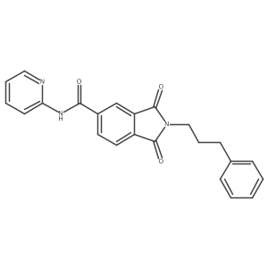 1,3-dioxo-2-(3-phenylpropyl)-N-(pyridin-2-yl)-2,3-dihydro-1H-isoindole-5-carboxamide Structure