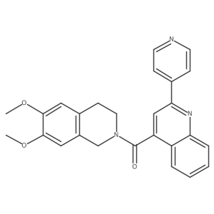 [6,7-dimethoxy-3,4-dihydro-2(1H)-isoquinolinyl][2-(4-pyridyl)-4-quinolyl]methanone结构式