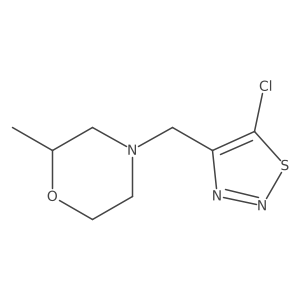 4-((5-Chloro-1,2,3-thiadiazol-4-yl)methyl)-2-methylmorpholine Structure