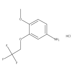 4-Methoxy-3-(2,2,2-trifluoroethoxy)aniline hydrochloride结构式