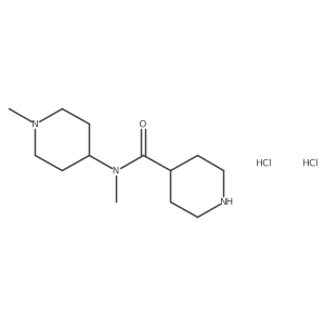 N-methyl-N-(1-methylpiperidin-4-yl)piperidine-4-carboxamide dihydrochloride结构式