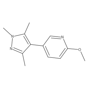 2-Methoxy-5-(1,3,5-trimethyl-1H-pyrazol-4-yl)pyridine Structure
